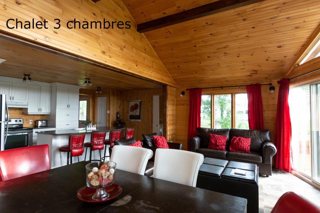 Chalets Et Spa Lac Saint-Jean Chambord Bagian luar foto