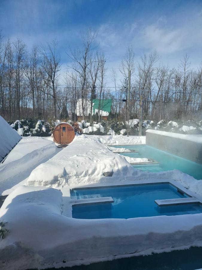 Chalets Et Spa Lac Saint-Jean Chambord Bagian luar foto